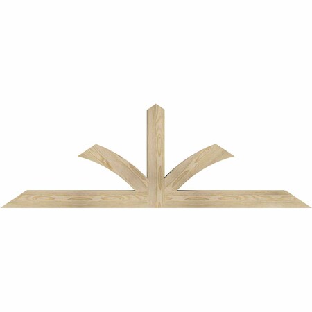 Ekena Millwork Richland Rough Sawn Timber Gable Bracket, Douglas Fir, 72"W x 24"H x 4"D x 4"F, 8/12 Pitch GBW072X24X0404RIC00RDF